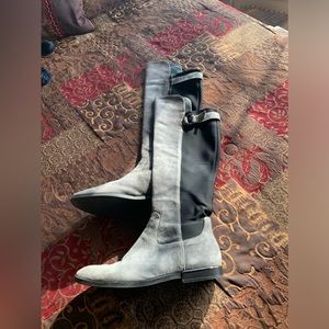 Over the knee suede boot